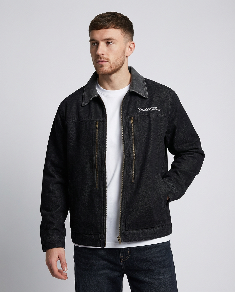 Men's Jacket Zip Up Utility | Washed Vintage Style