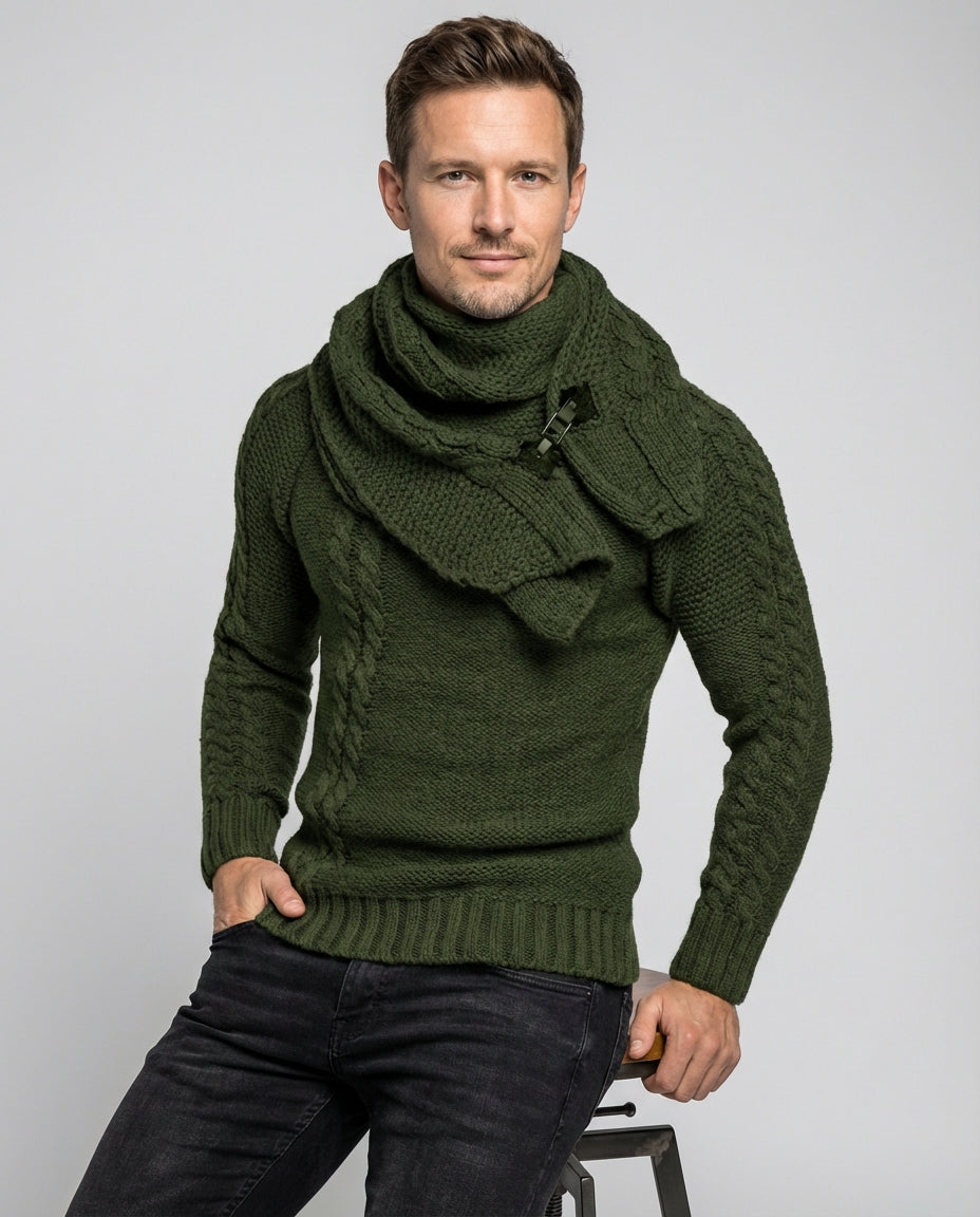 Men's Sweater Cable Knit Crew Neck | Winter Style