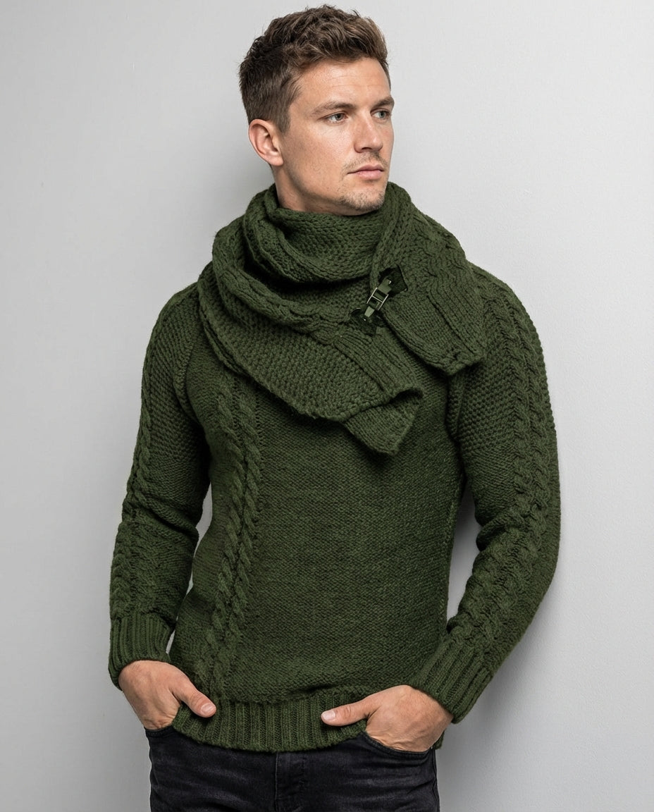 Men's Sweater Cable Knit Crew Neck | Winter Style