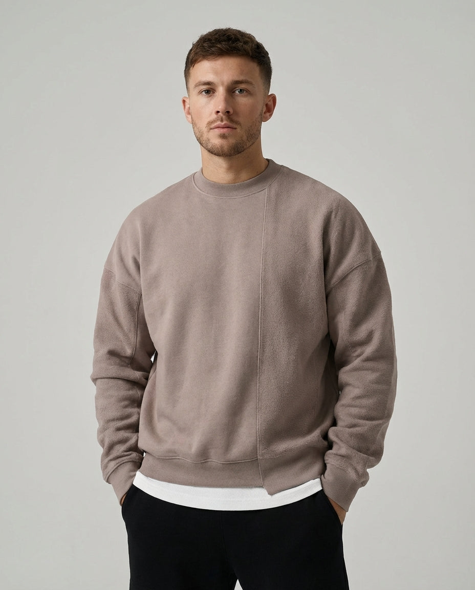 Men's Sweater Oversized Crew Neck | Minimal Streetwear