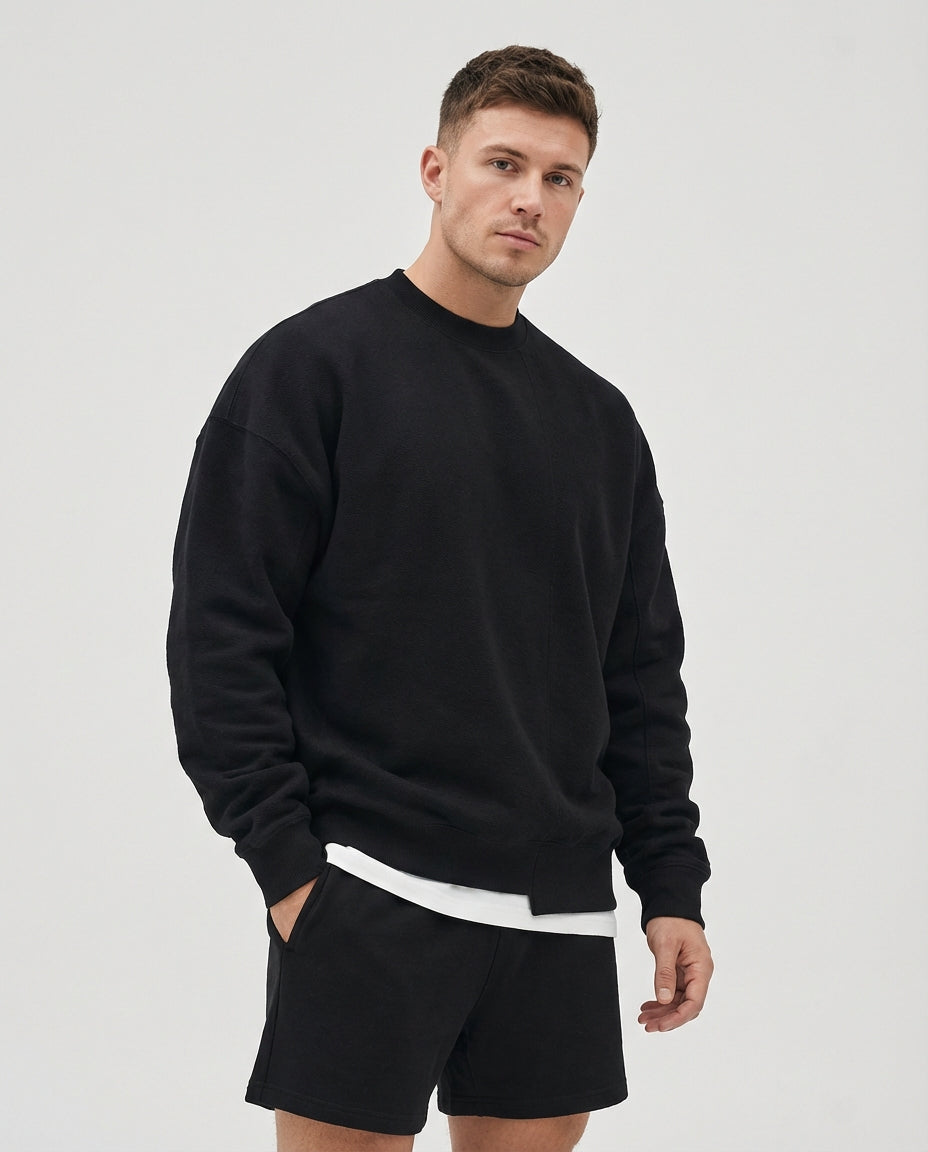 Men's Sweater Oversized Crew Neck | Minimal Streetwear