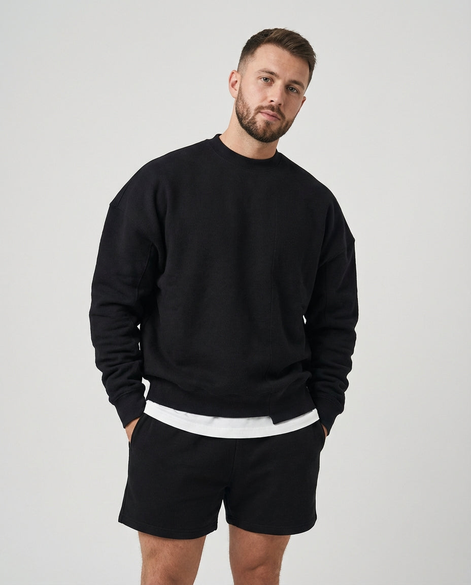 Men's Sweater Oversized Crew Neck | Minimal Streetwear