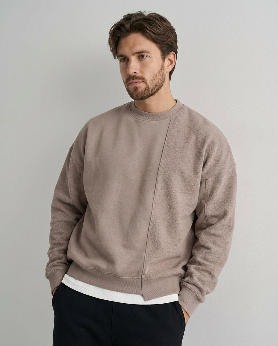 Men's Sweater Oversized Crew Neck | Minimal Streetwear