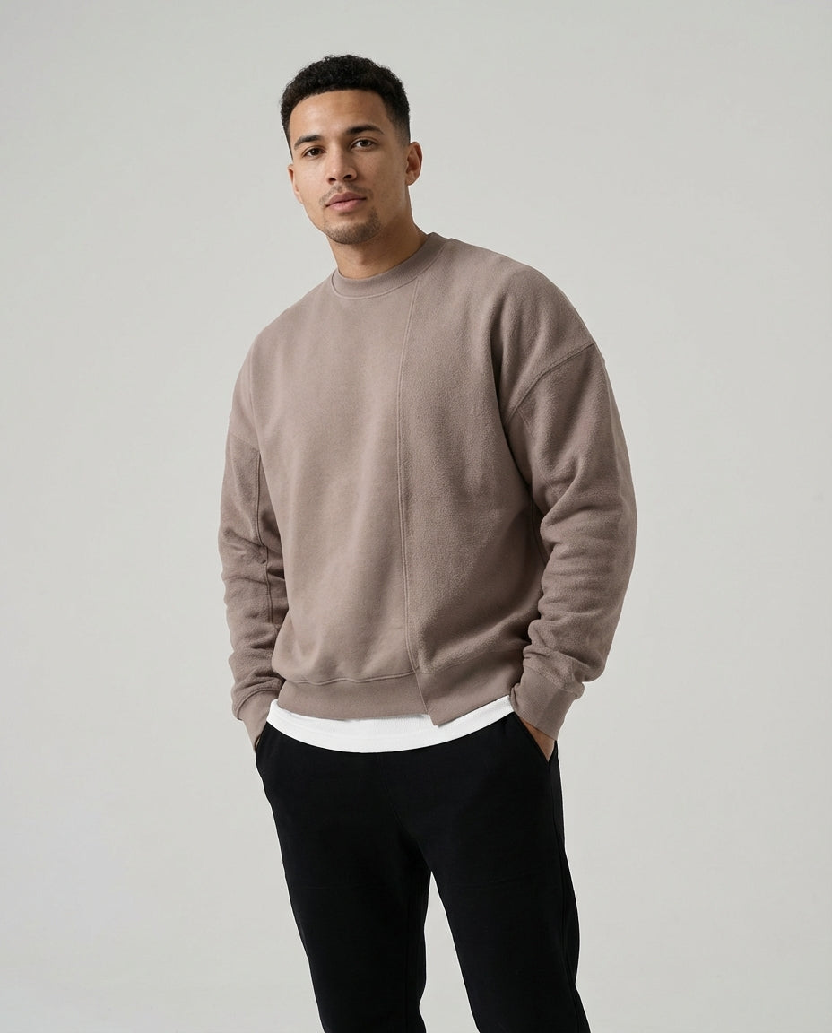 Men's Sweater Oversized Crew Neck | Minimal Streetwear
