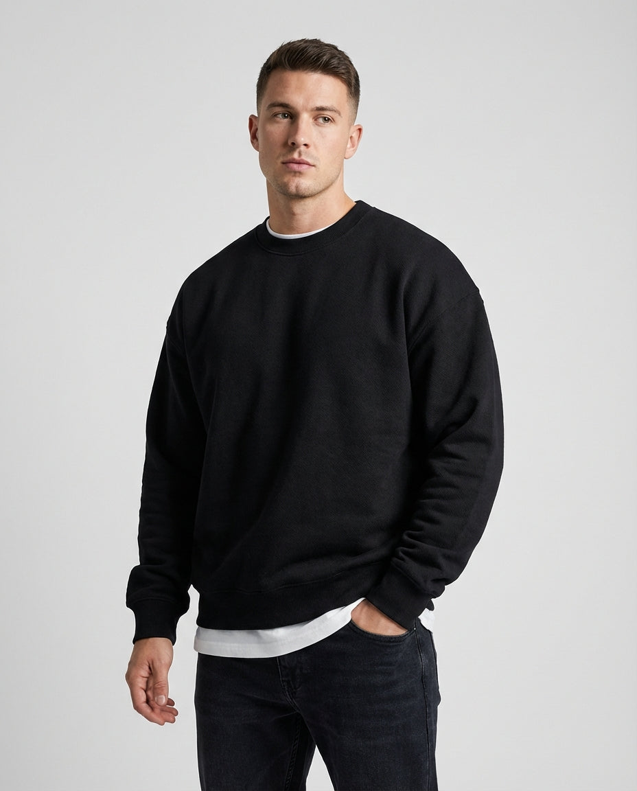 Men's Sweater Oversized Crew Neck | Minimal Streetwear