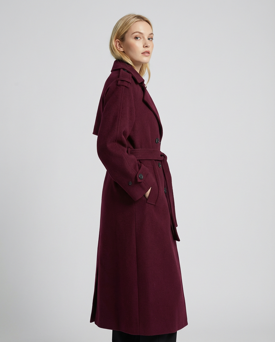 Women's Coats Double Breasted Belted | Longline Trench