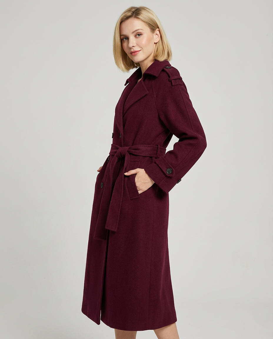 Women's Coats Double Breasted Belted | Longline Trench