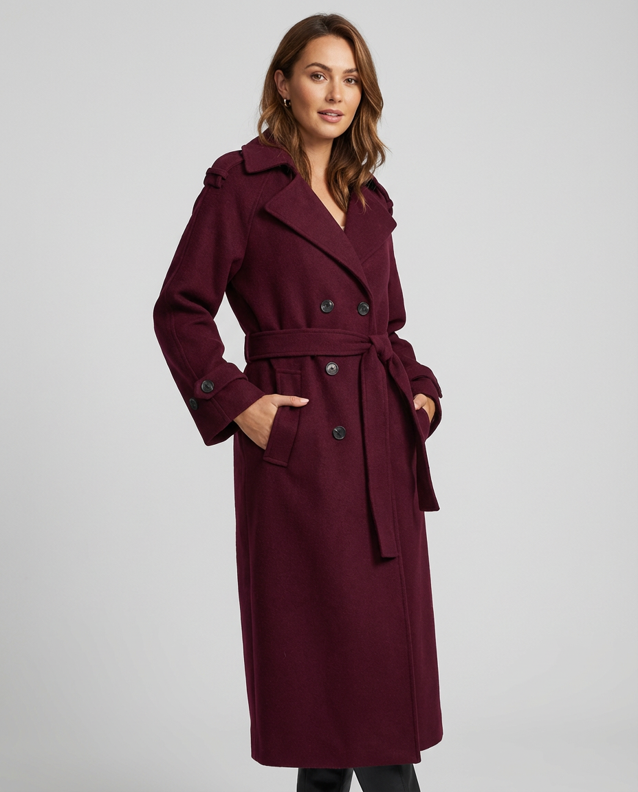 Women's Coats Double Breasted Belted | Longline Trench