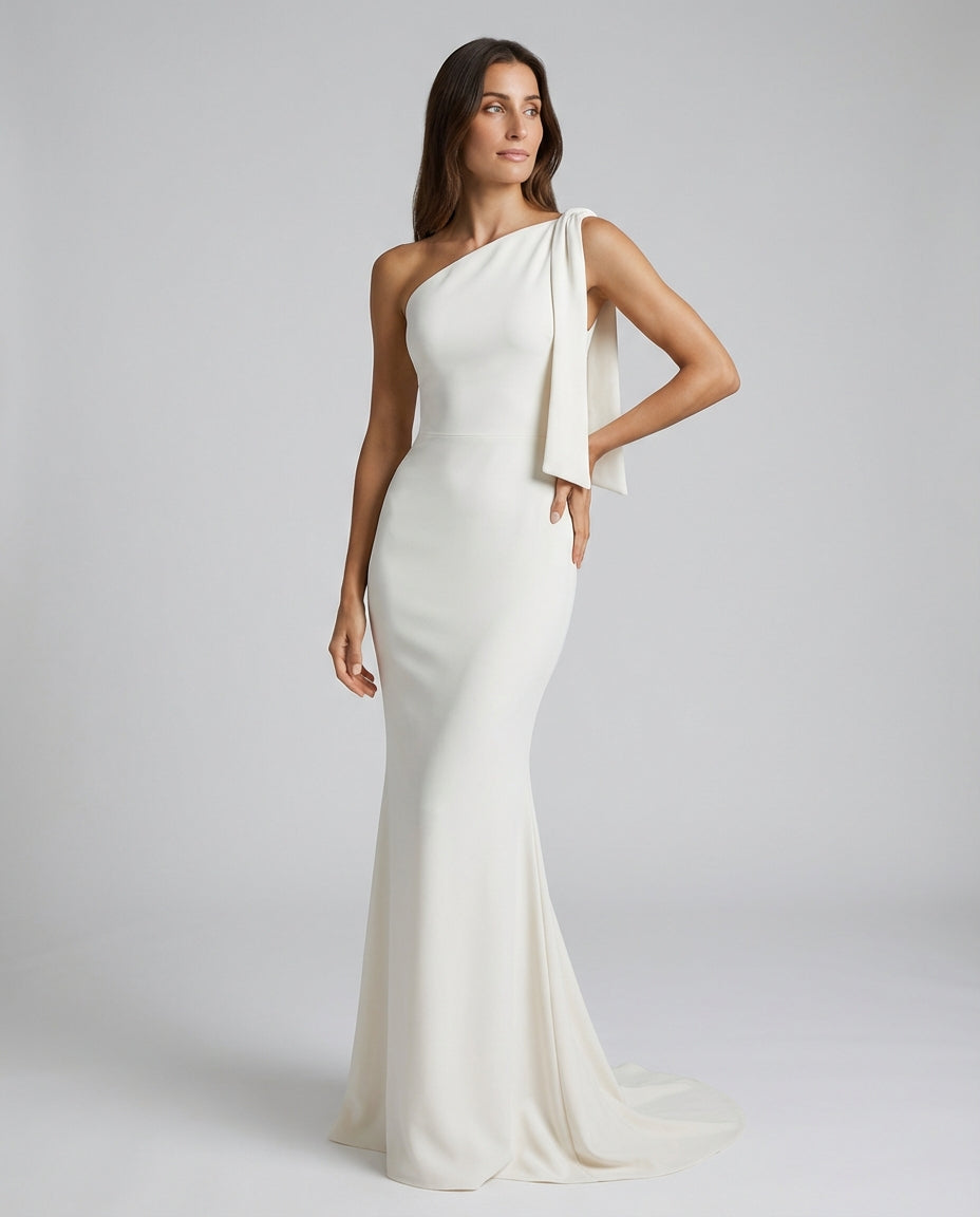Women's Maxi Dress One Shoulder Fitted | Evening Style
