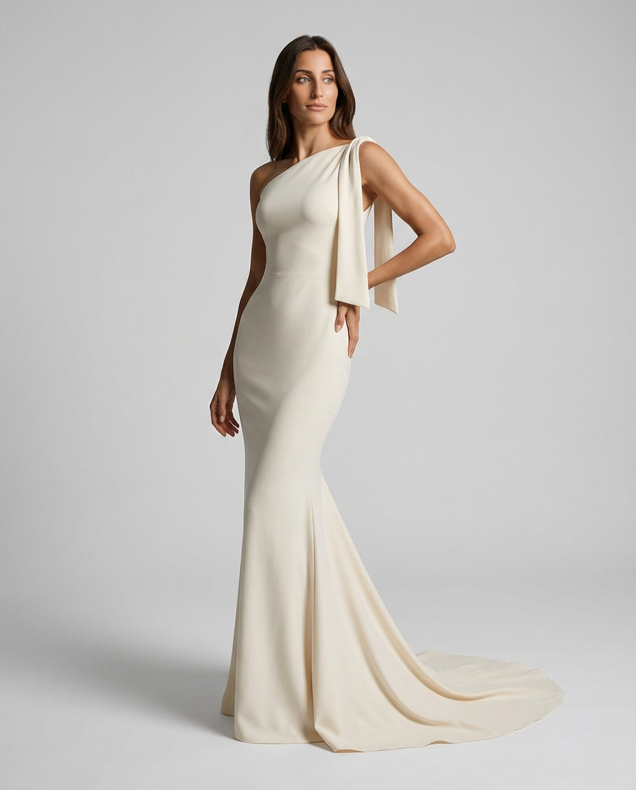 Women's Maxi Dress One Shoulder Fitted | Evening Style